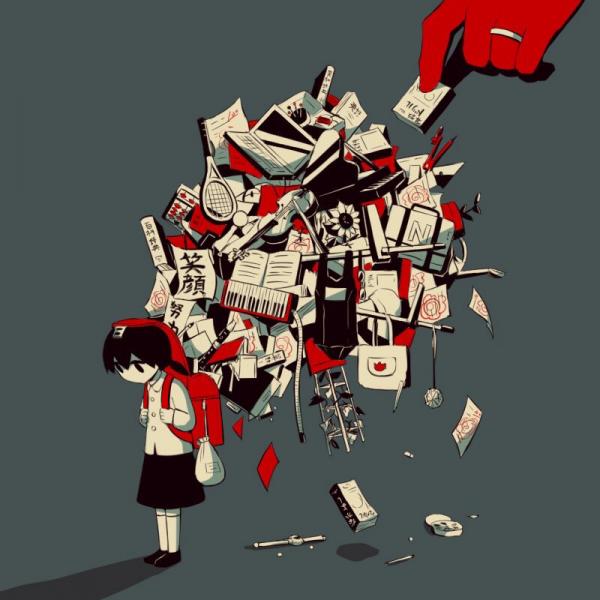 【悲報】このイラストの闇が深いとツイッターで話題にｗｗｗｗｗｗ