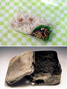 【画像】原爆「黒焦げ弁当」再現　原爆資料館で販売ｗｗｗ