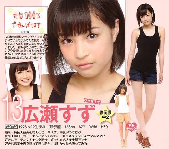 【画像】14歳の広瀬すずww