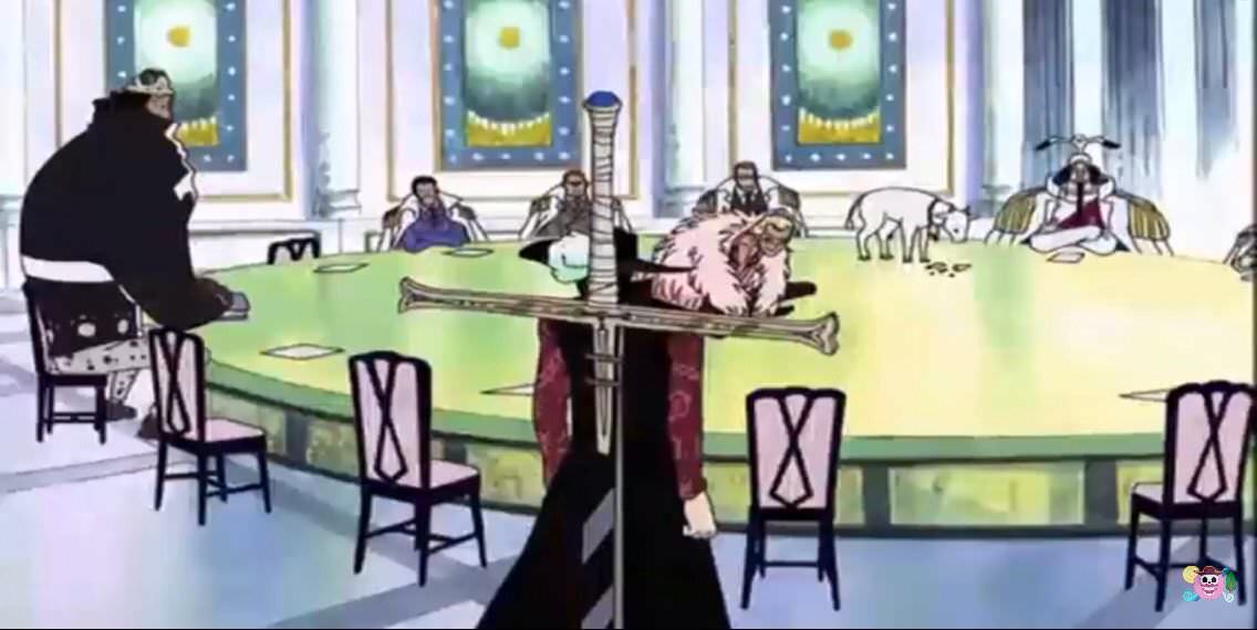 【悲報】ドフラミンゴさん、会議中にイキるｗｗｗｗ