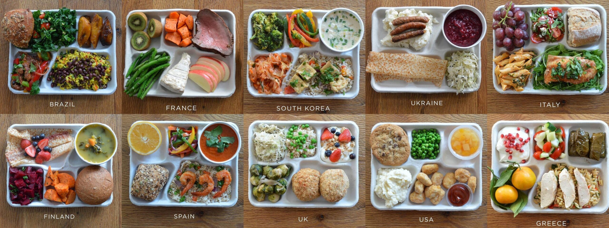 【画像】どの国の昼飯が一番美味しそうだと思う？ｗｗｗｗ