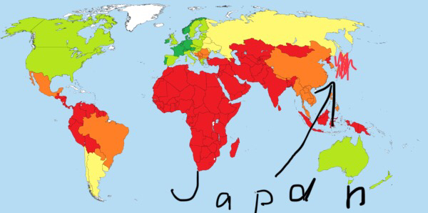 【画像】イギリス人「自分の娘が国際結婚するとして、嫁ぎ先として許せる国・許せない国がこちらｗｗｗｗｗ」