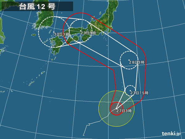 【速報】台風12号、進路変更ｗｗｗｗｗｗｗｗｗｗｗｗｗｗ