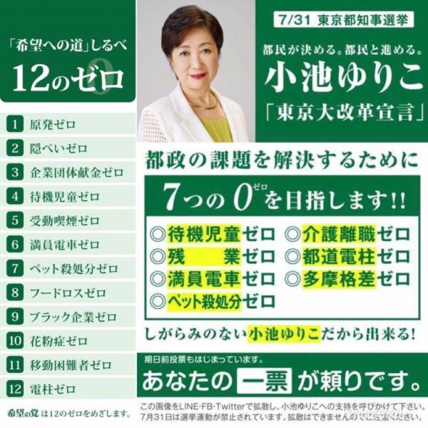 【悲報】小池百合子「都知事になったら花粉症ゼロにしますｗｗｗｗｗ」