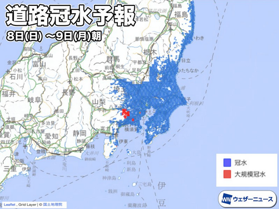 【危機】関東地方、台風15号でほとんど全域が水没ｗｗｗ