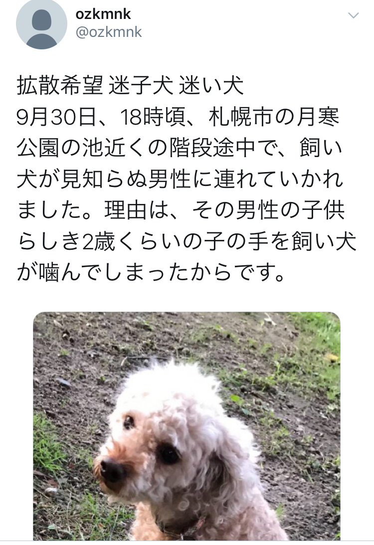 【悲報】まん「ウチのトイプードル が公園で子供噛んだら親に連れ去られたギャオン！！」